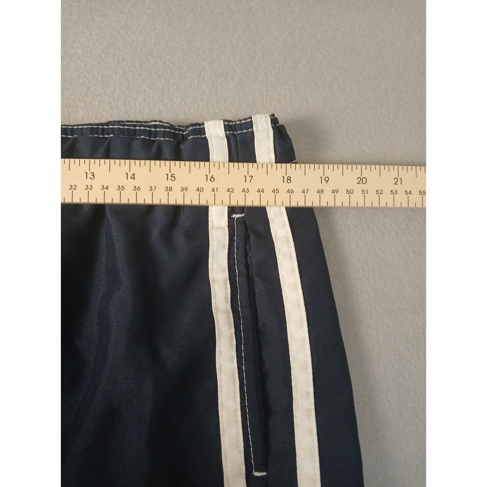OP SPORT SWIM TRUNKS SHORTS Men's M NAVY Blue Print Lined Beach Board Surf!! - Picture 6 of 6